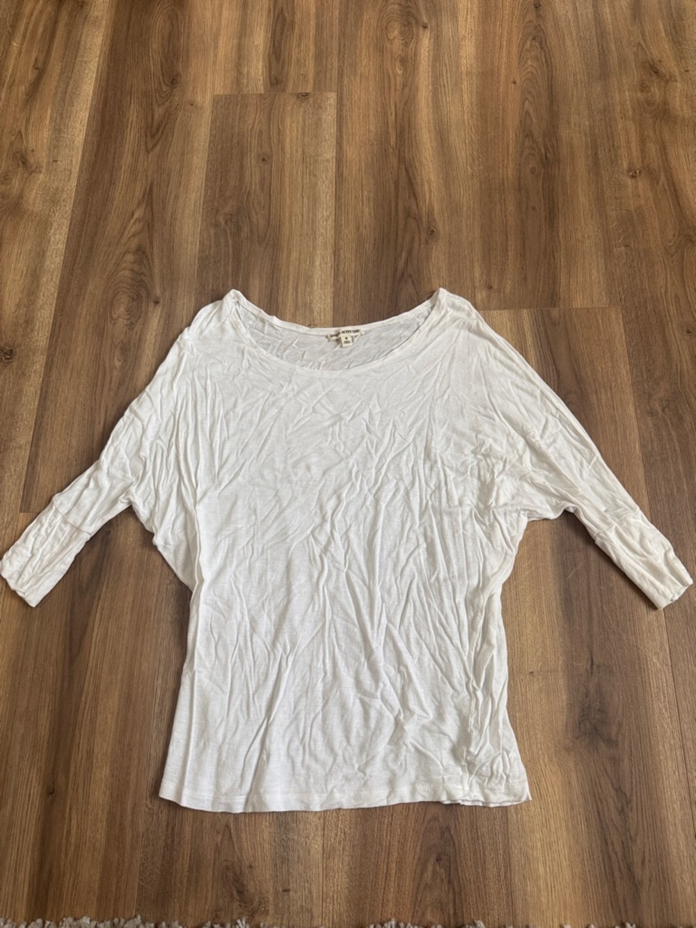 Zenana Outfitters White Scoop Neck Dolman Top